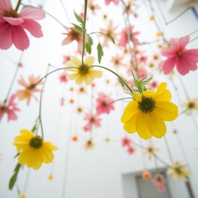 Kinetyczna instalacja kwiatowa